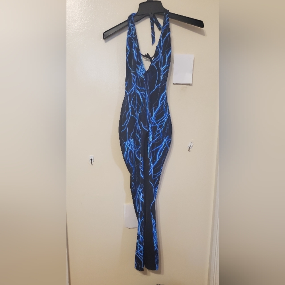 Bartender dancer Outfit blue snd black S